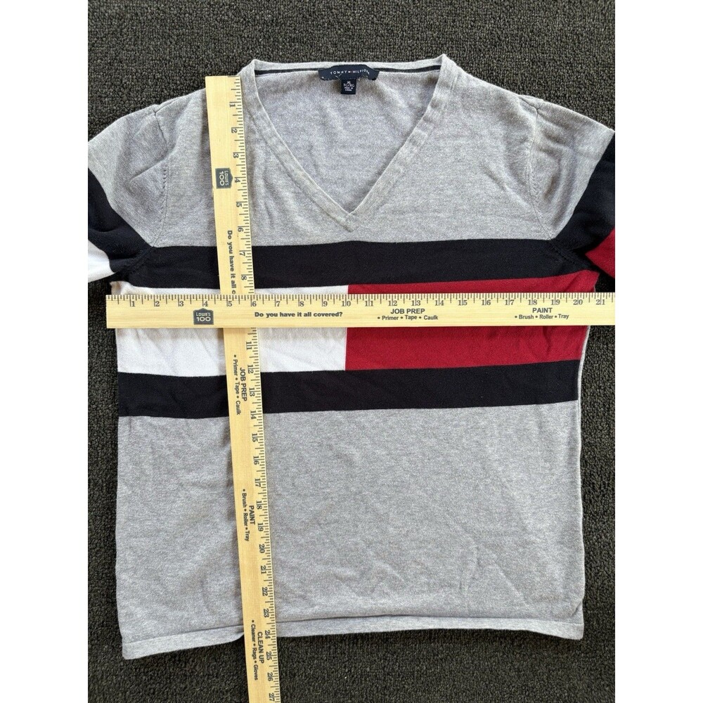 Tommy Hilfiger Women's Pink V-Neck Sweater Pullover‎ Size XL - Picture 4 of 4